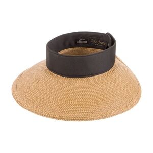 Eric Javits Black and Tan Sun Visor